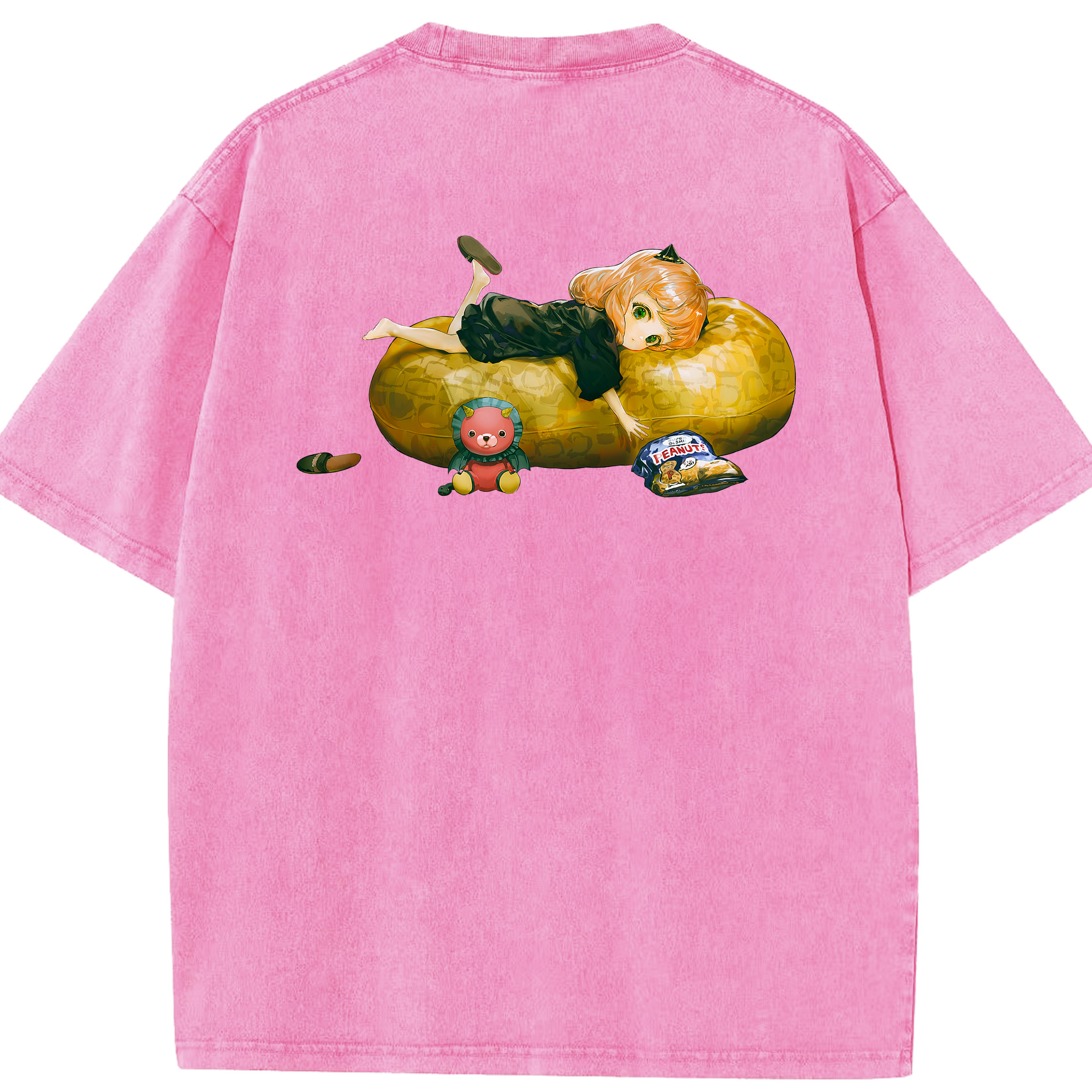 （画像用） SPY×FAMILY间谍家家酒 綿100% ヴィンテージ風 半袖Tシャツ（背面プリント）